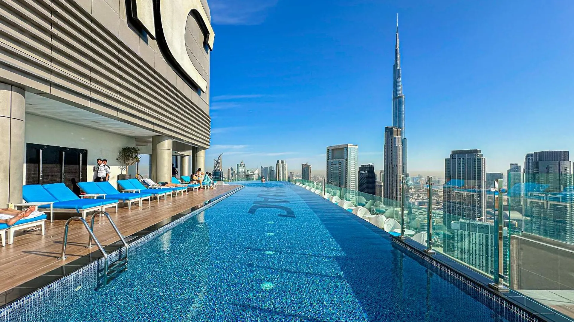 Elite Rooftop Pool And Burj Khalifa Panorama Balcony 2Br Apartment In Paramount Hotel Midtown Dubai Verenigde Arabische Emiraten