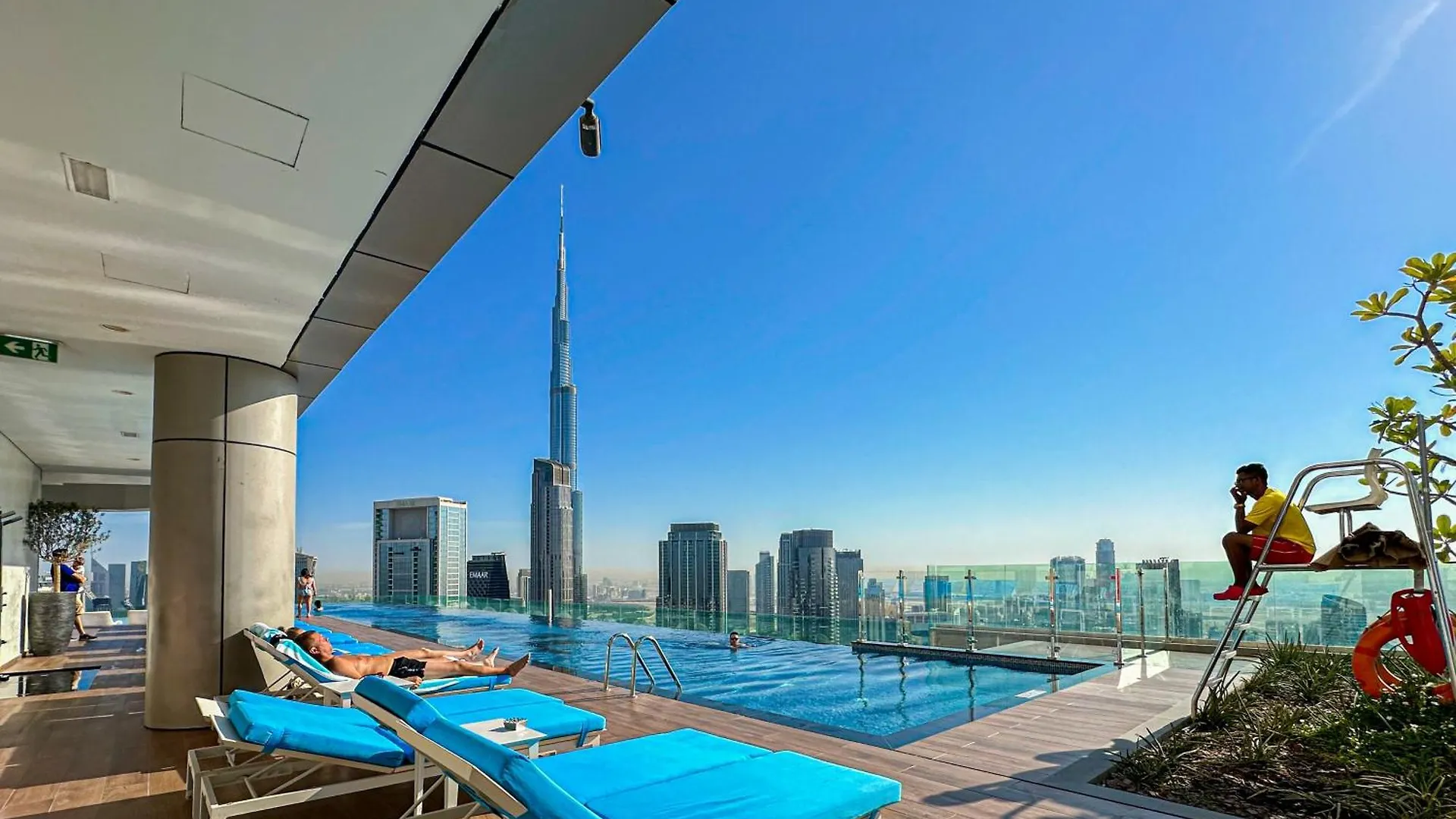 Elite Rooftop Pool And Burj Khalifa Panorama Balcony 2Br Apartment In Paramount Hotel Midtown Dubai